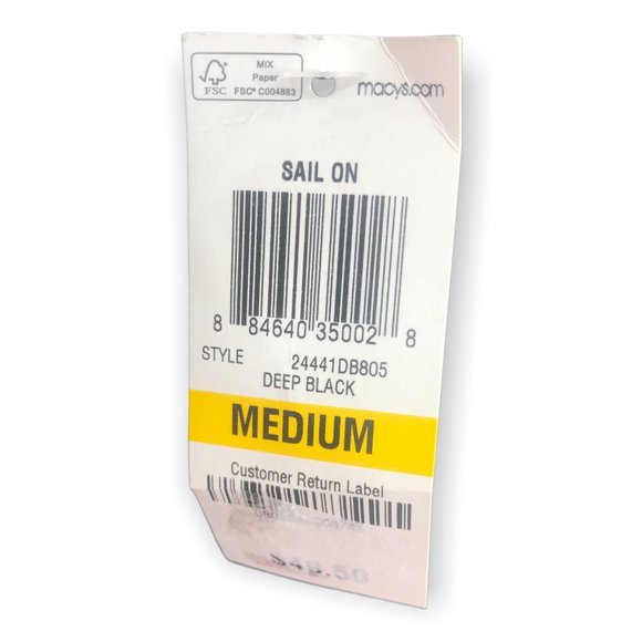 ^ Style & Co Large Off The Shoulder Bishop Sleeve Short Sleeve Relaxed Shirt - Picture 3 of 5